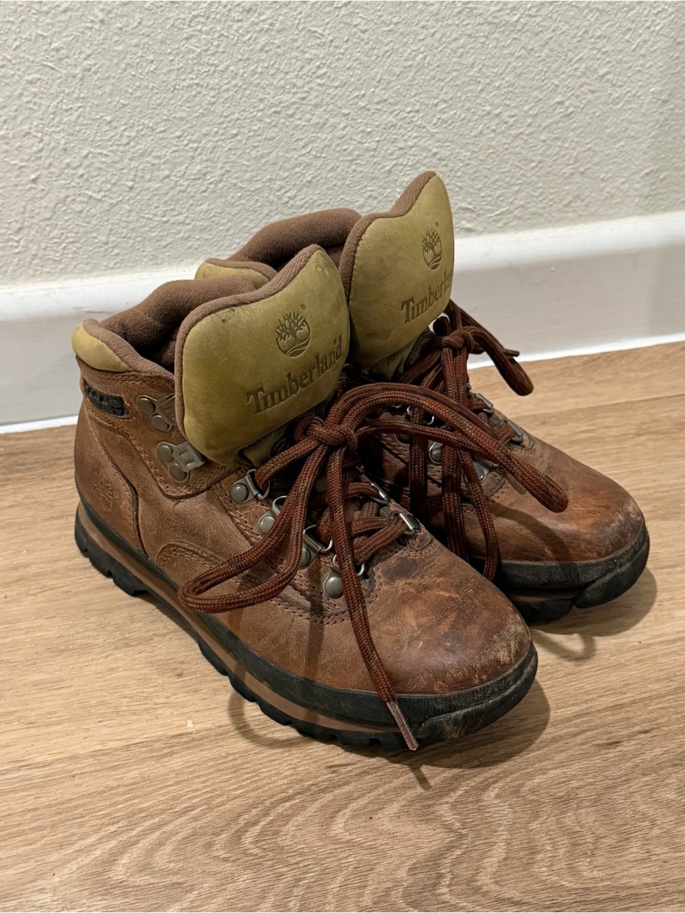 Timberland Euro Hiker Brown Leather Outdoor Ankle Boots Women’s size 6.5M